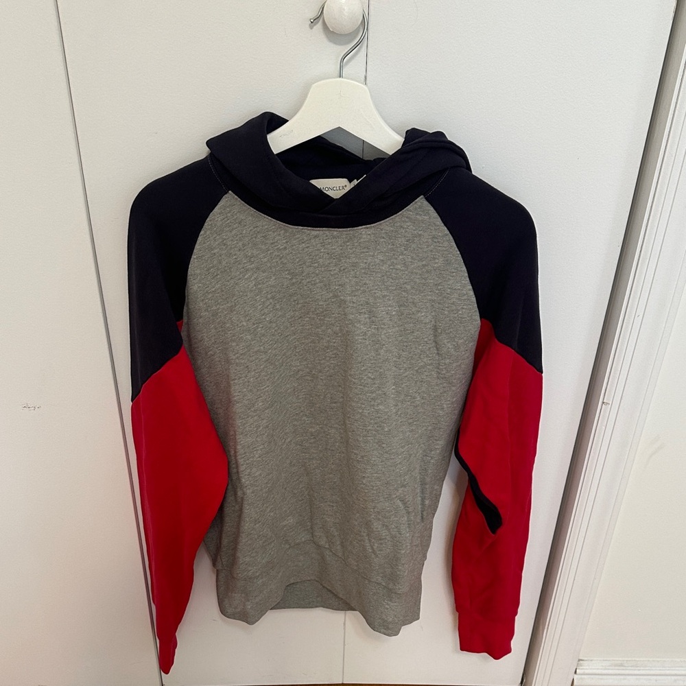 Moncler Gray and Red Men's Sweater